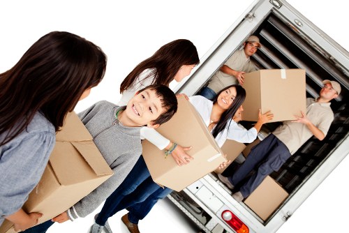 Professional house removals team preparing a move in Newaddington