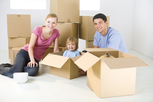 Professional local removals in Newaddington with moving van and packed boxes